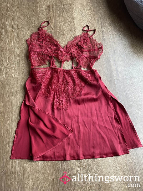 Ruby Red Lace Nightie