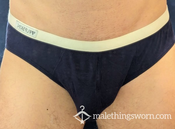 Rufskin Navy Blue Rayon Brief - Size SMALL