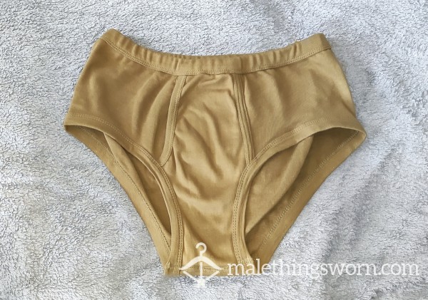 Rugged Military Briefs. Mustard Brown