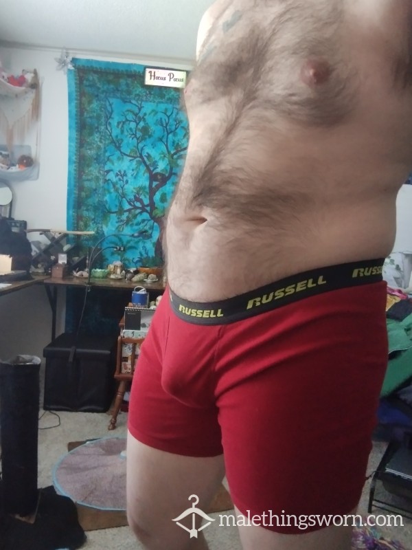 *SOLD* Russell Red Boxer Briefs