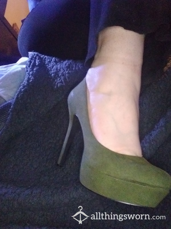 Sage Green 6in Platform Heels