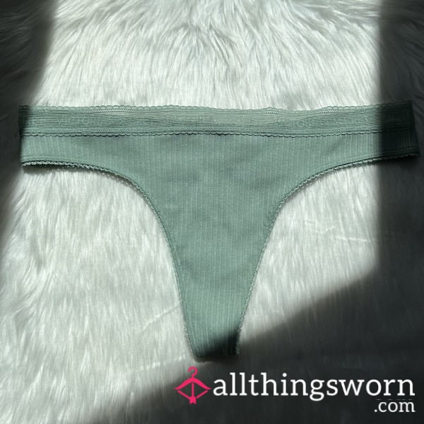 Sage Green Cotton Thong