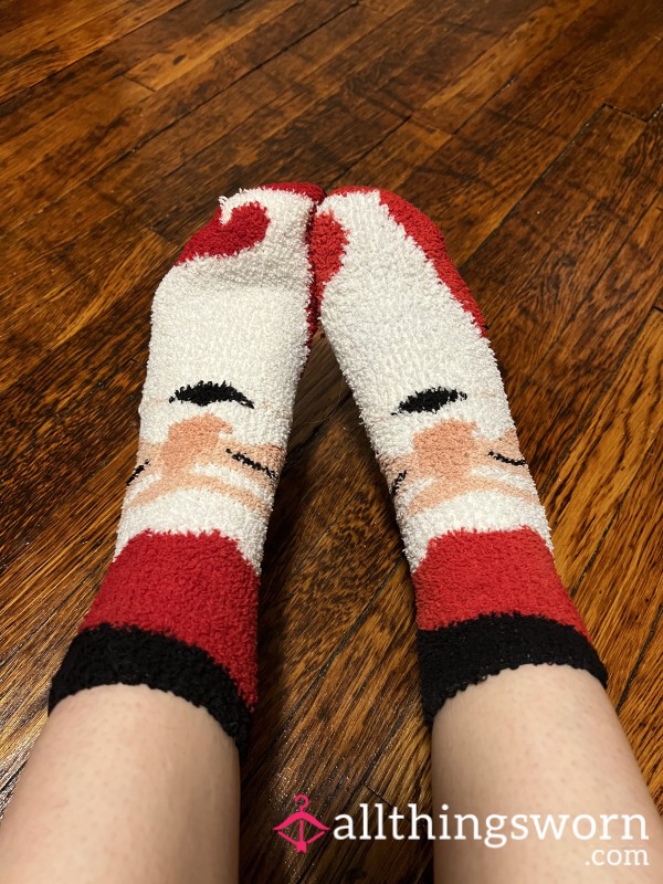 Santa Is Watching You – Naughty Fuzzy Socks 🎅❄️