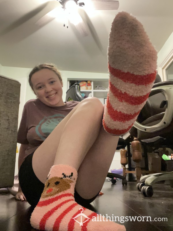 Sa**y Savage Fuzzy Christmas Socks