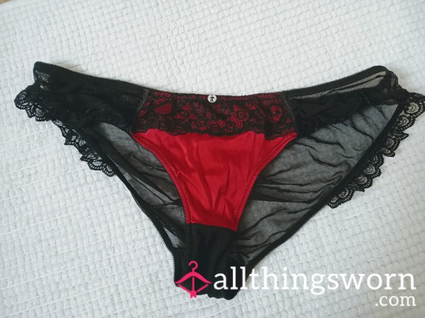 Satin Ann Summers Briefs With Sheer Backside