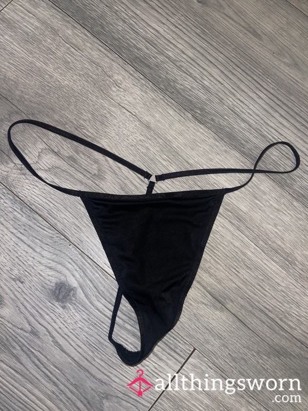 Satin Black G String