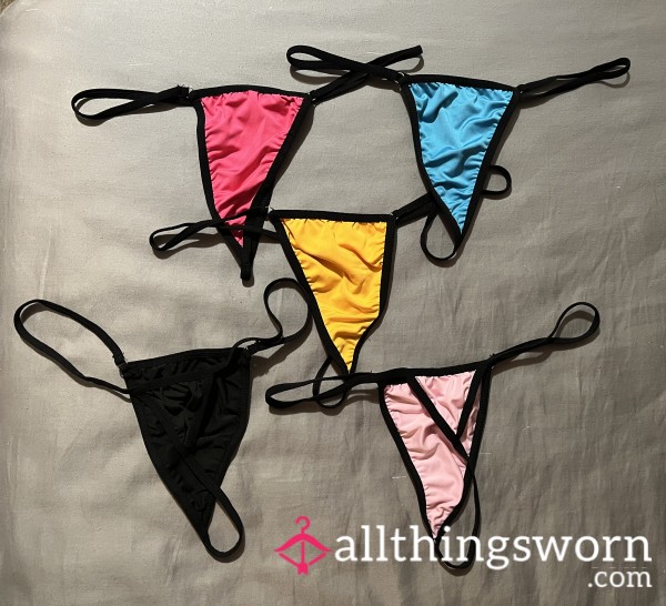 🦋 Satin G-string Thong Panties - 5 Colors Available 🦋