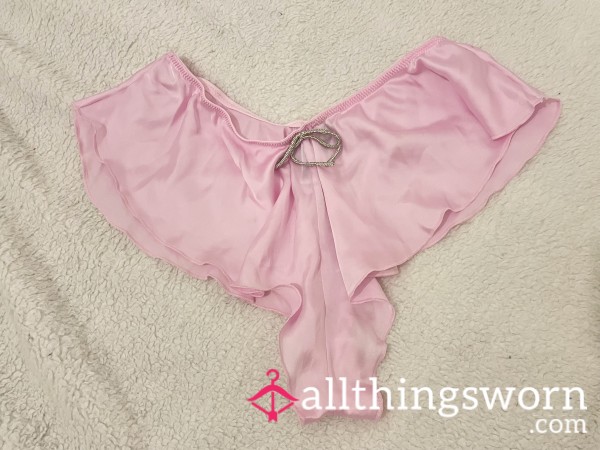 Satin Pink PJ Knicker Shorts | 48 Hour Wear Included |