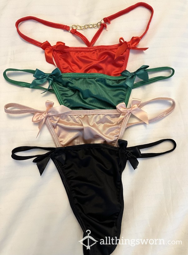 Satin Thongs Panties