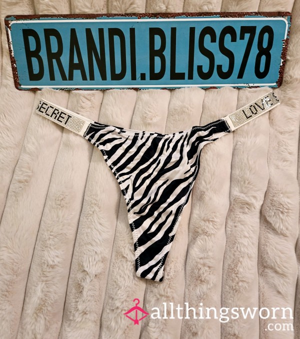 🦓Satin Zebra Print Brazilian Panty🦓