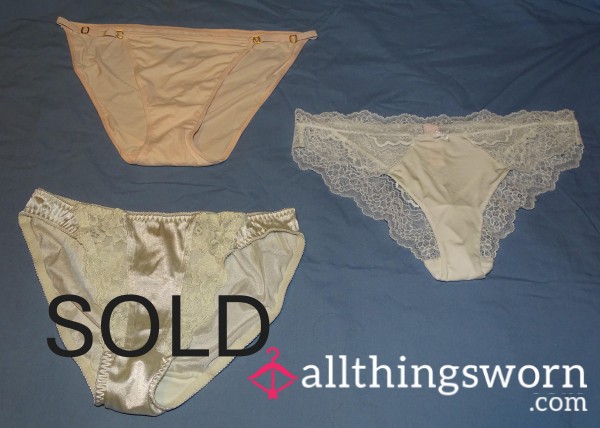 Satiny Panties---White, Black