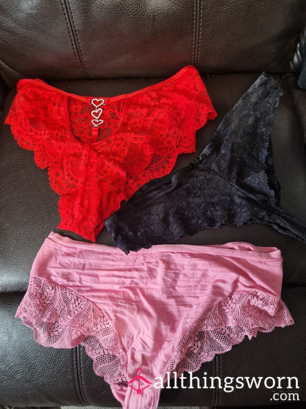 Saturdays Are Meant For Selling Panties, Not Washing Them. Take All 3 Pairs For Only £30 Today. Your Load For My Wash Load. Win Win