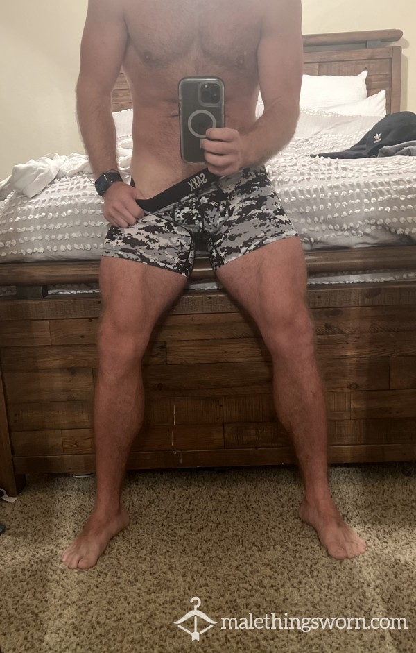 Saxx Black And White Boxer Briefs