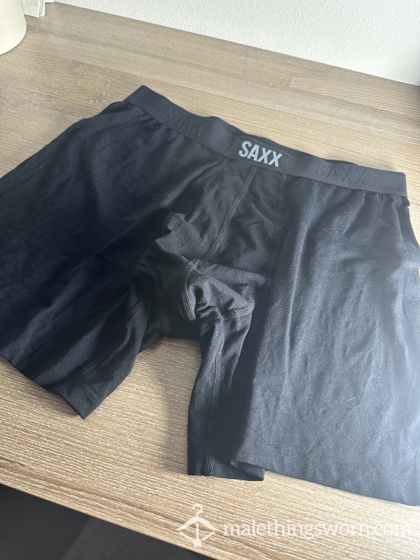 Saxx (Medium) Black Boxer Briefs