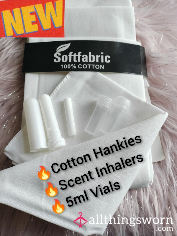 Scent Inhalers, Vials And Cotton Hankies