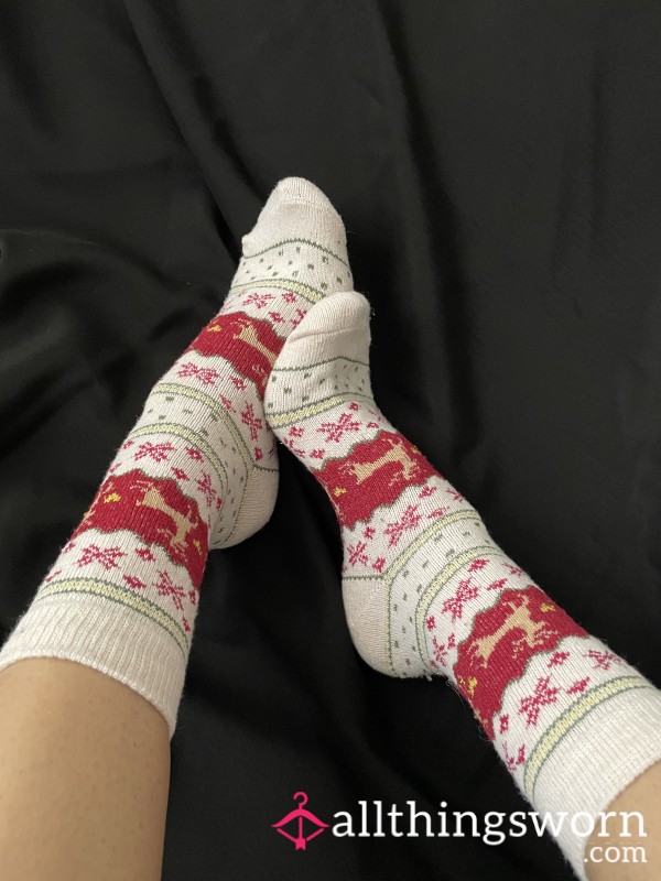 Festive Long Knit Socks