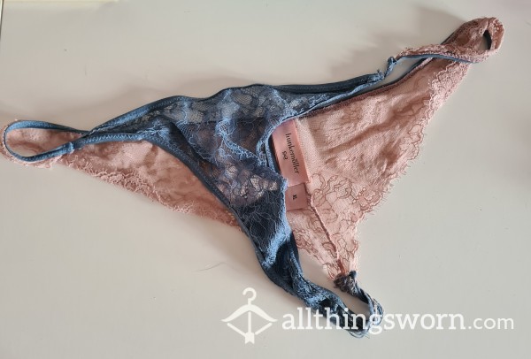 Schöner Rosa - Blauer Plussize Sp*tzen String