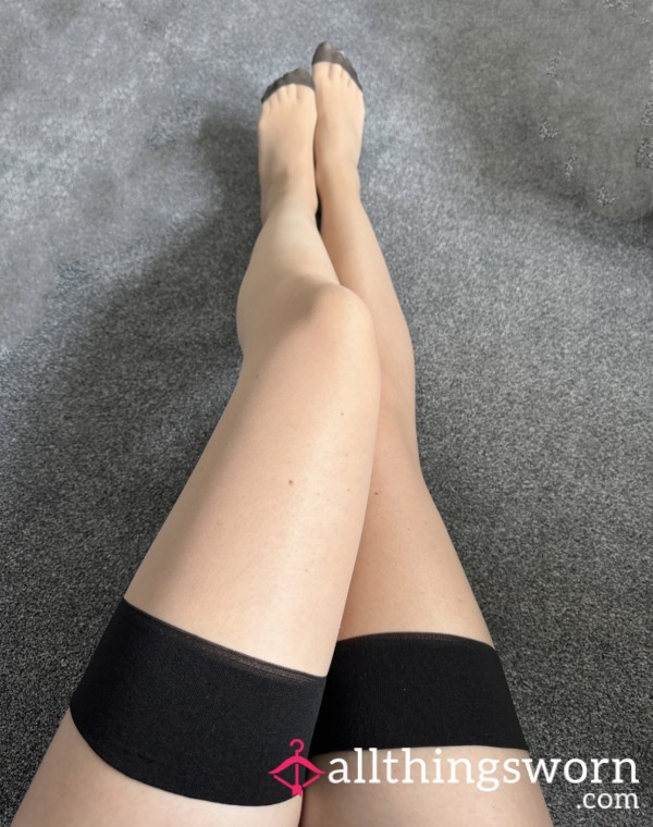 Seamed Stockings Worn For Modelling