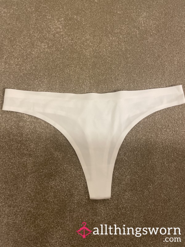 Seamfree White Thong