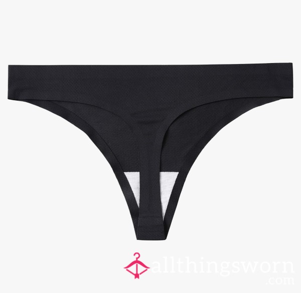 Seamless Thin Black Workout Thongs!