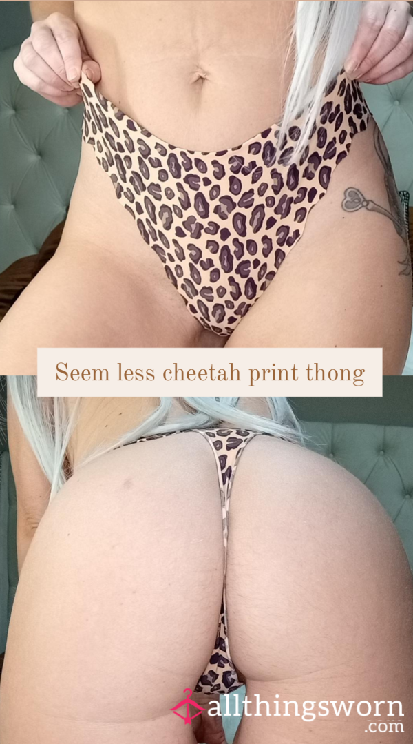 Seamless Cheetah Print Thong