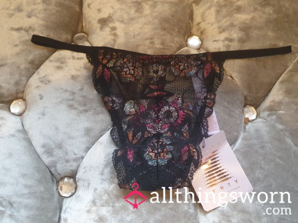 Seductive Black Savage Fenty Thong Size 12😍