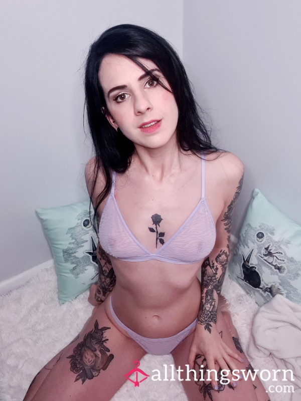 See Through Lilac Lingerie