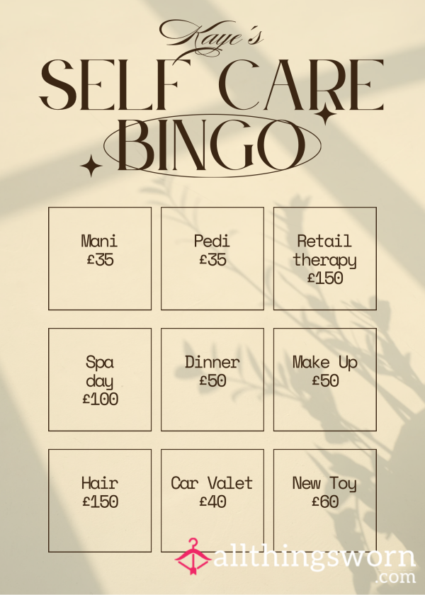 Self-Care Bingo