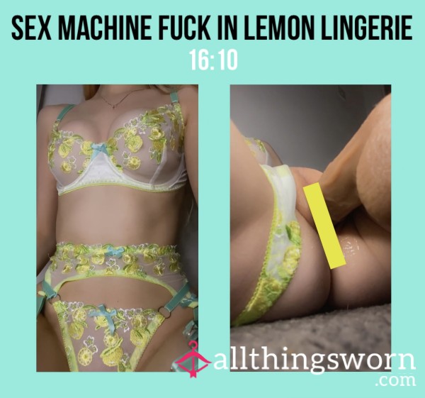 S** Machine F**k In Lemon Lingerie🍋