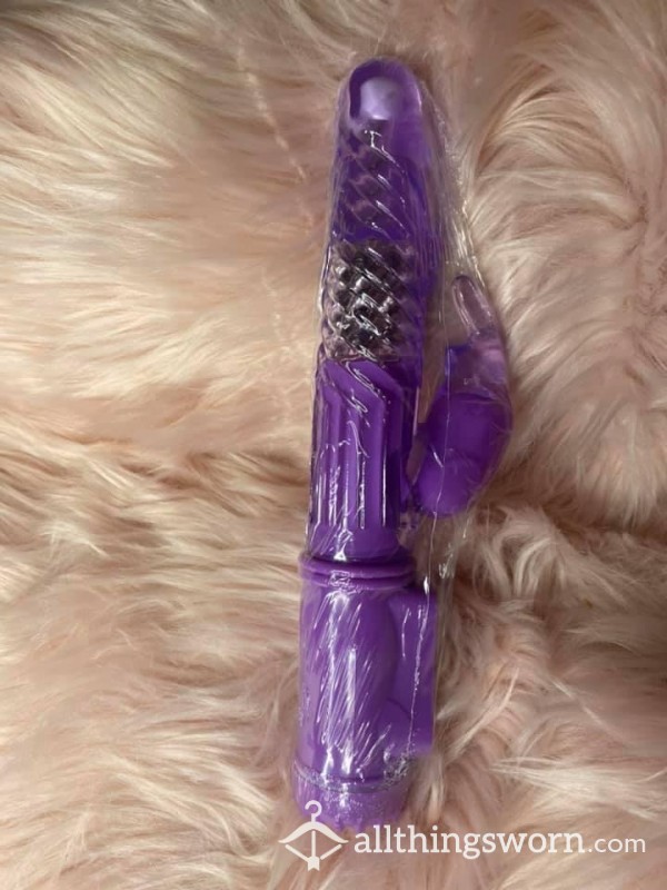 S** Toy; Purple Rabbit Vibrating Di**o.