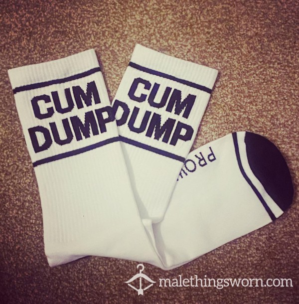 S** WORN C*m Dump White Socks Used As A C*m Dump ;)