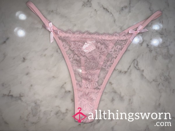 S**y Baby Pink Lace Thong <3