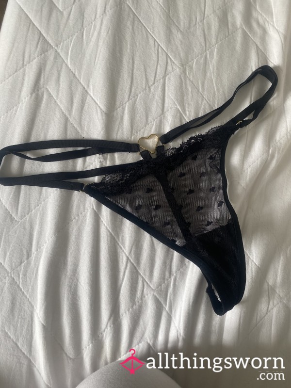 S**y Black Heart G-String 🖤