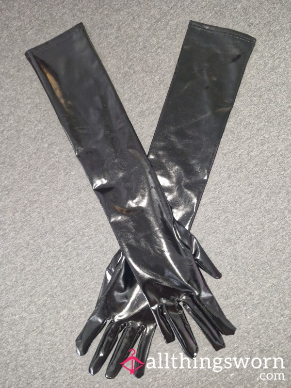 S**y Black High Femdom Gloves