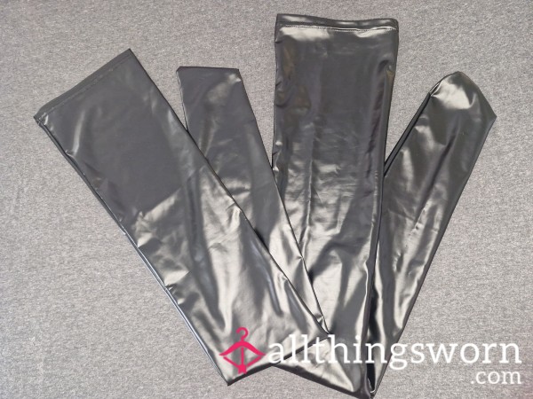 S**y Black High Femdom Pvc Socks