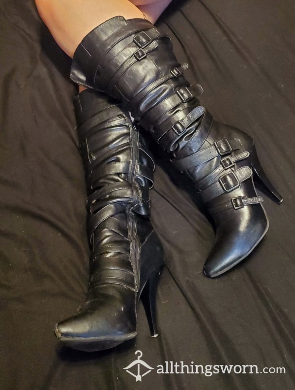 S**y Black High Heel Stiletto Boots