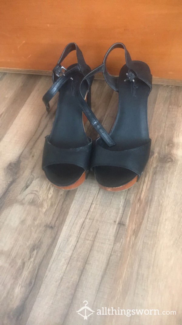 S**y Black High Heels/wedges