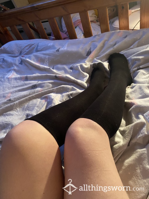 S**y Black Knee High Socks