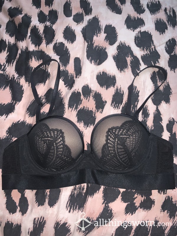 S**y Black Lace And Mesh Bra