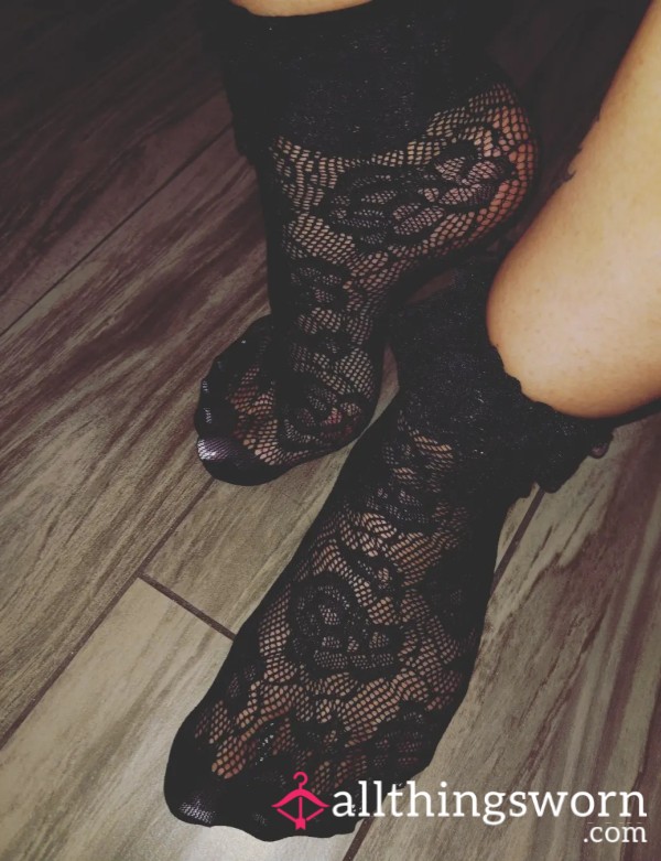 S**y Black Lace Ankle Socks 🖤