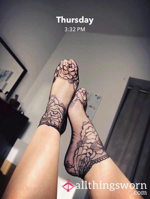 🖤s**y Black Lace Socks 💋