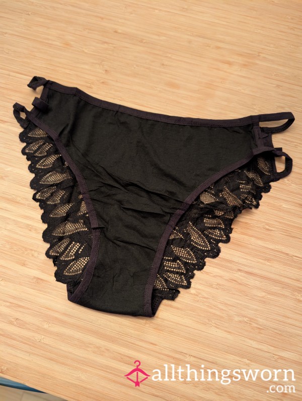 S**y Black Lace/cotton Panties