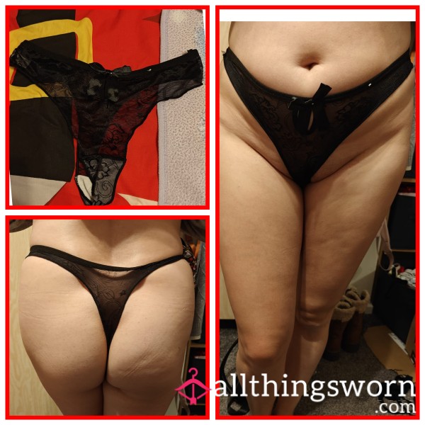 S**y Black Mesh Knickers