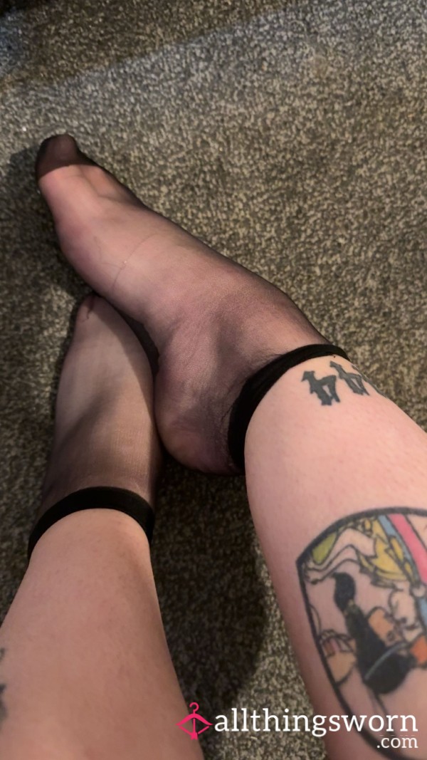 S**y Black Nylon Socks Just For You 😈