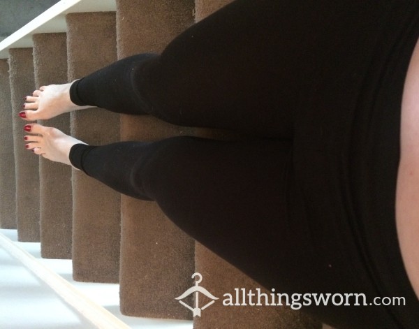 S**y Black, Sit Right In My Cracks Every Day Worn To Death Leggings!