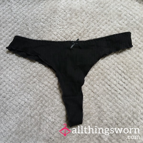 S**y Black Thong💋 Size 14 Uk