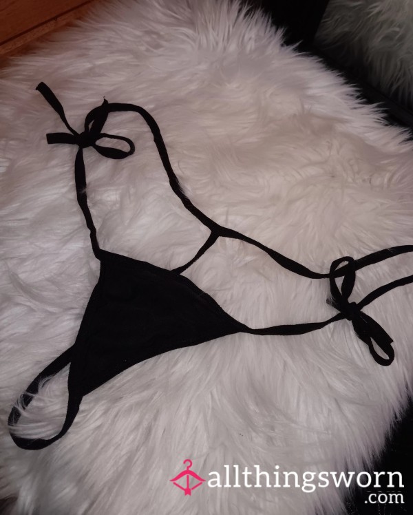 S**y Black Tie Up G String