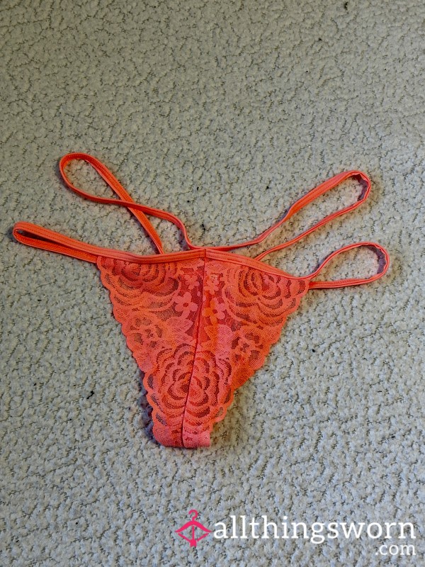 S**y Bright Orange Worn Thong