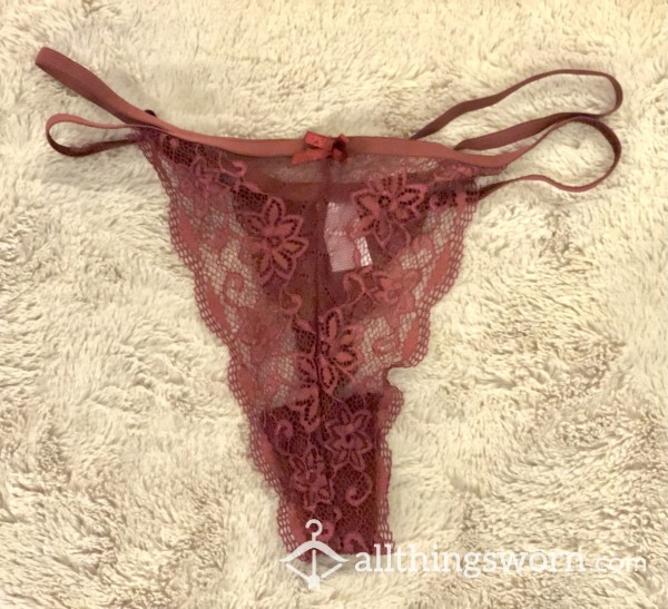 S**y Burgundy Lace MILF G-String