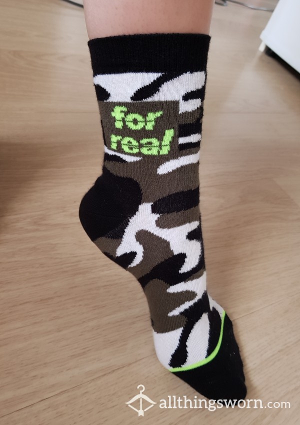 S**y Camouflage Styled Socks Well Worn And Worked In So Scented Amazingly